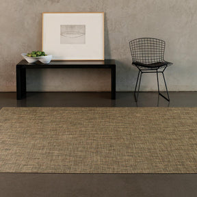 Chilewich Bark Basketweave Woven Floor Mat with Knoll Bertoia Sidechair