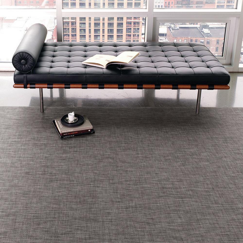 Chilewich Carbon Basketweave Floor Mat with Knoll Barcelona Daybed