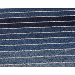Chilewich Block Stripe Indoor/Outdoor Shag Mat in Denim