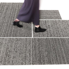 Chilewich Heathered Black Tan Shag Indoor/Outdoor Floor Mats