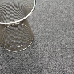 Chilewich Heathered Shag Floor Mat with Knoll Platner Side Table