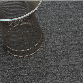 Chilewich Heathered Grey Shag Floor Mat with Knoll Platner Side Table