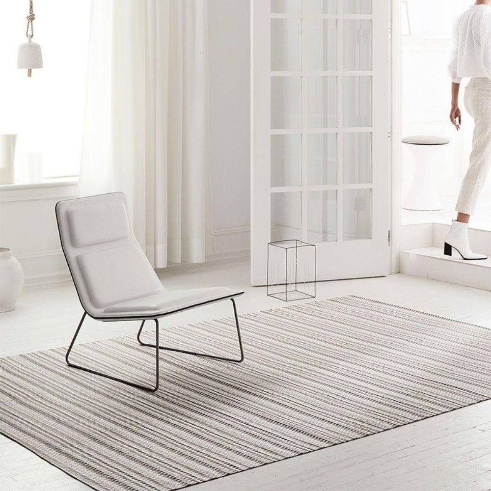 Chilewich Heddle Floor Mat in Pebble Styled in Room