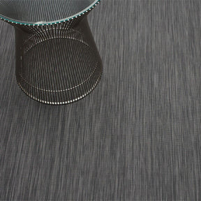 Chilewich Mini Basketweave Ligt Grey with Knoll Platner Side Table