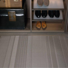 Chilewich Mixed Weave Floor Mat in Topaz with Shoe Rack