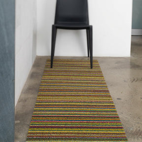 Chilewich Bright Multi Shag Runner with Bellini Chair