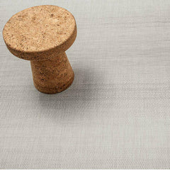 Chilewich Wave Floor Mat in Grey with Vitra Jasper Morrison Cork Stool