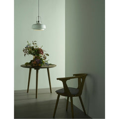 Copenhagen Pendant SC7Matte White with In Between Dining Table and Chair by Space Copenhagen for & Tradition