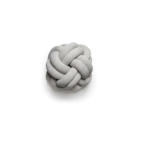 Knot Cushion White Grey