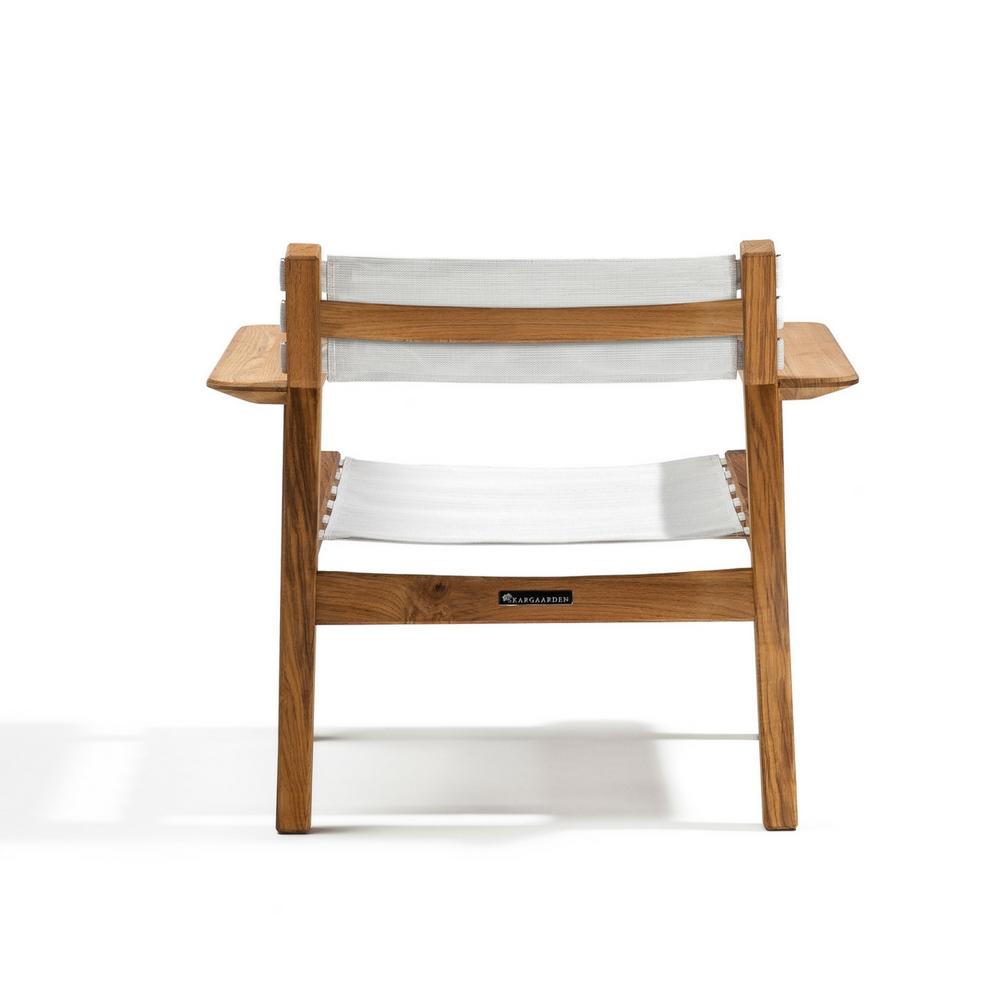 Backside of Djurö Lounge Chair with Batyline Seat and Backrest by Skargaarden