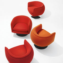 Top view of D'Urso Swivel Lounge Chairs from Knoll