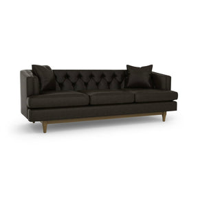 Precedent Furniture Black Leather Emma Sofa