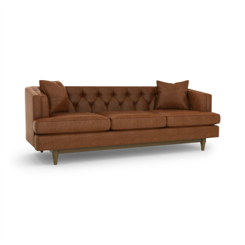 Precedent Furniture Brown Leather Emma Sofa 