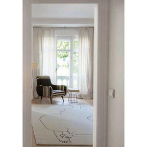 Eduardo Chillida Figura Humana Rug in Nani Marquina's Barcelona Home