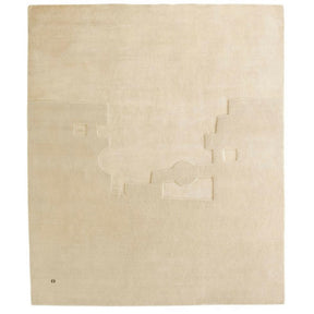 Eduardo Chillida Gravitación 1994 Rug Ivory Wool and Silk by Nani Marquina