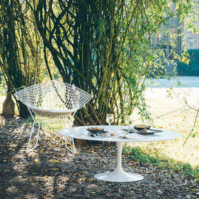Eero Saarinen Coffee Table Bertoia Diamond Chair Outdoors Knoll