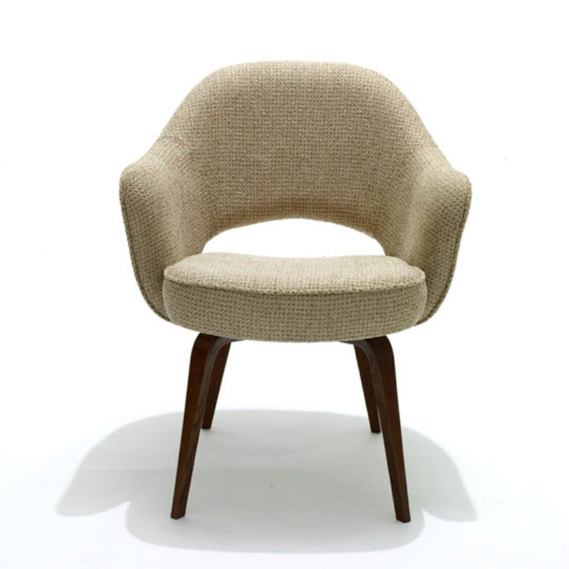 Saarinen Exeutive Arm Chair with Wood Legs Knoll Luxe