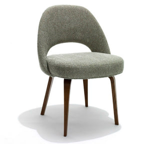 Saarinen Executive Armless Chair with Walnut Legs Knoll Luxe