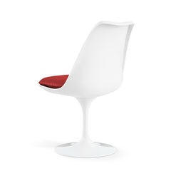 Eero Saarinen Tulip Side Chair Red Cushion Back Knoll
