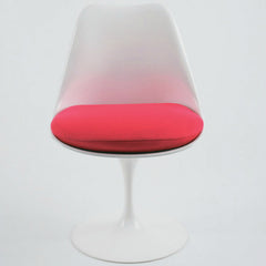Eero Saarinen Tulip Armless Side Chair Red Cushion Front Knoll