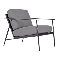 Emmitt Lounge Chair Grey on Gunmetal