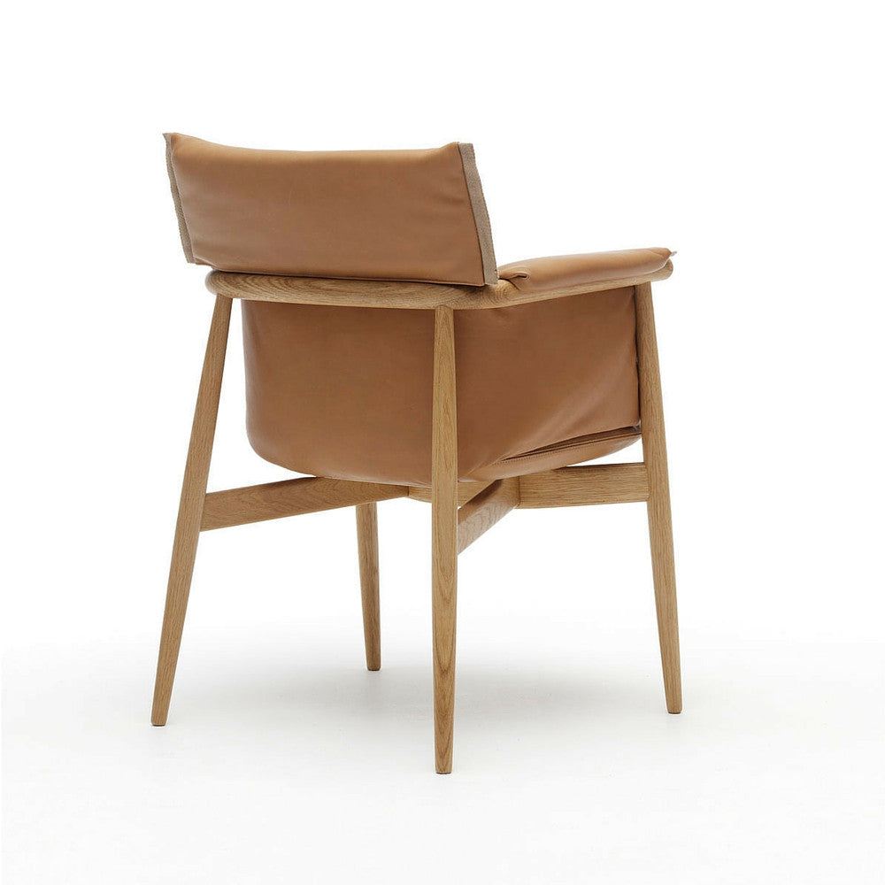 Eoos Embrace Dining Chair in Oak with Caramel Leather Back Detail Carl Hansen and Son