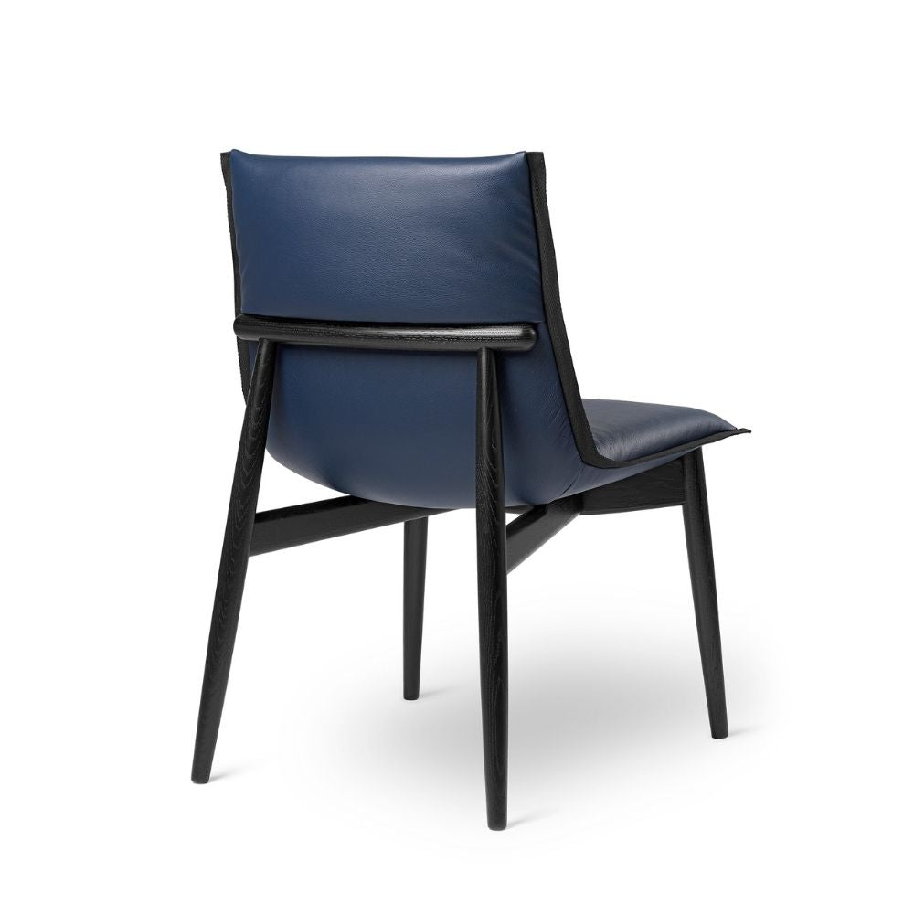 EO04 Embrace Dining Chair by EOOS for Carl Hansen and Son in Black Thor Leather Back