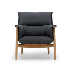 Eoos Embrace Lounge Chair Dark Grey with Oak Frame Carl Hansen and Son