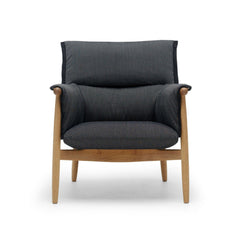 Eoos Embrace Lounge Chair Dark Grey with Oak Frame Carl Hansen and Son