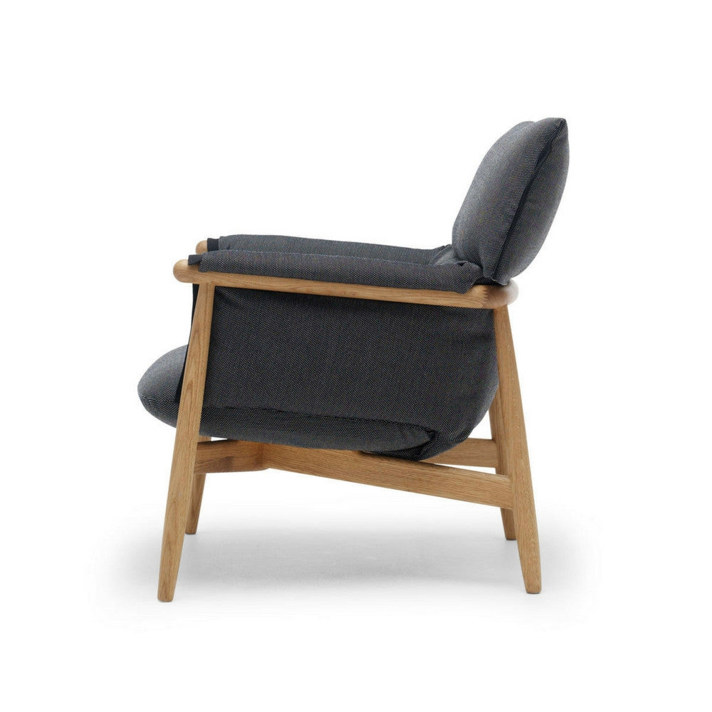 Eoos Embrace Lounge Chair Dark Grey with Oak Frame Side Carl Hansen and Son