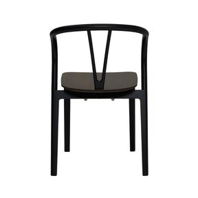 ercol Flow Chair Black Ash with Walnut Seat Back