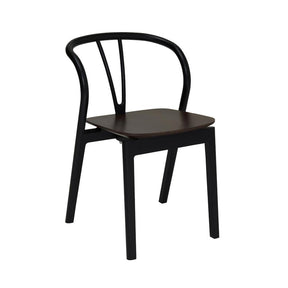 ercol Flow Chair Black Ash with Walnut Seat