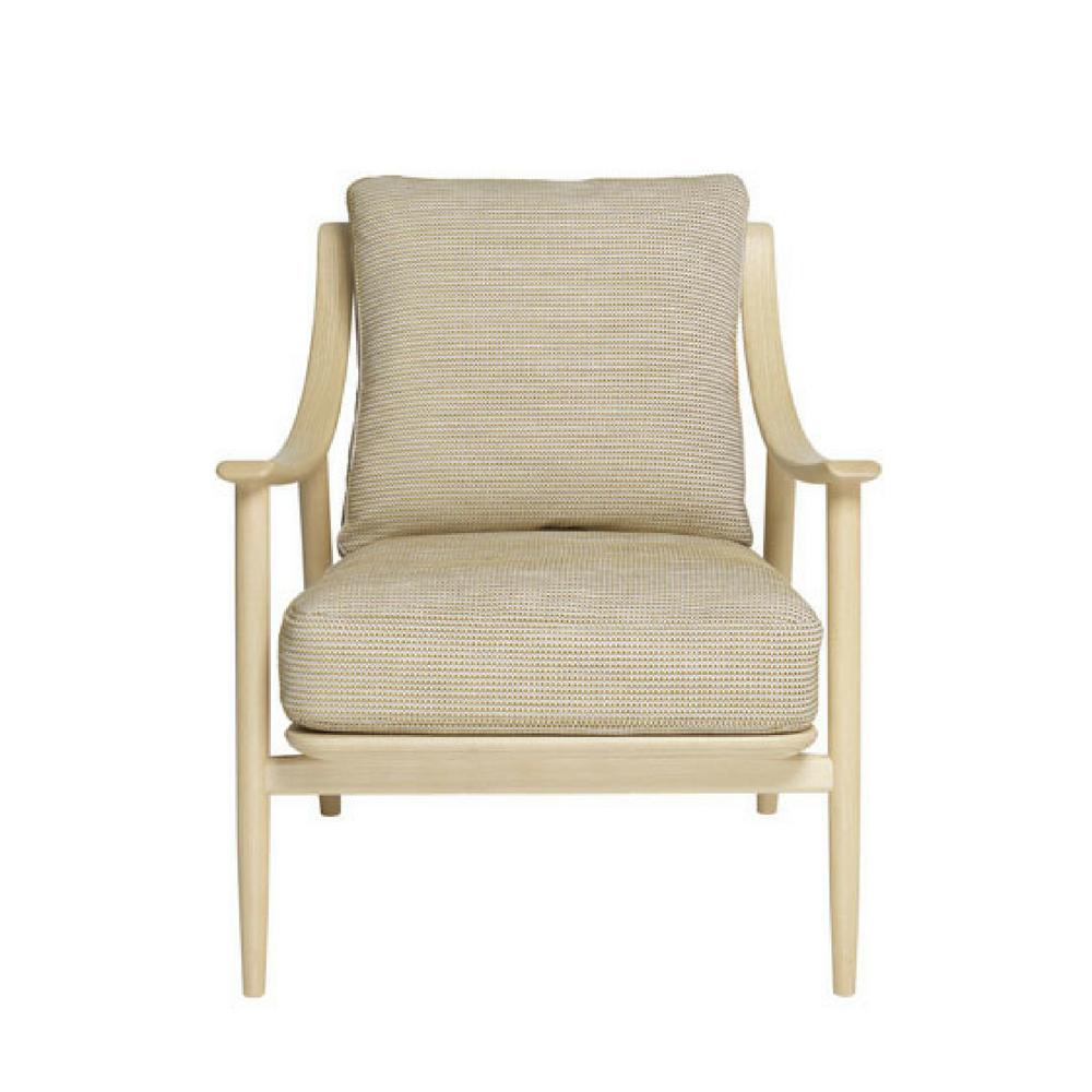 ercol Marino Chair ash with taupe fabric front