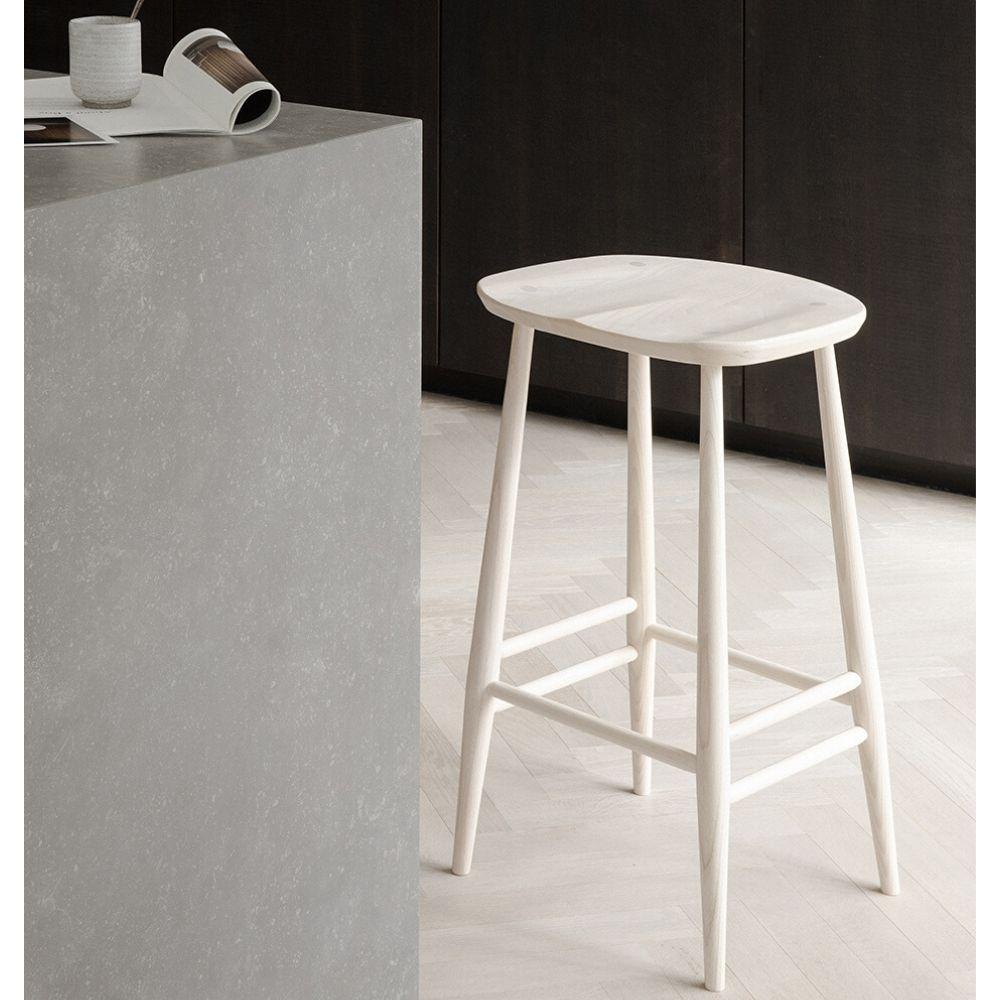 ercol Orginals Counter Stool in Whitened Ash in Kitchen