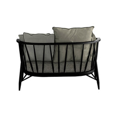 Ercol Paola Navone Small Nest Sofa Paprika Fabric Black Frame Back