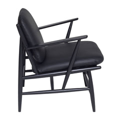 ercol Von Arm Chair all black with leather