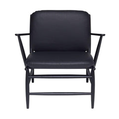 ercol Von Chair with arms all black front