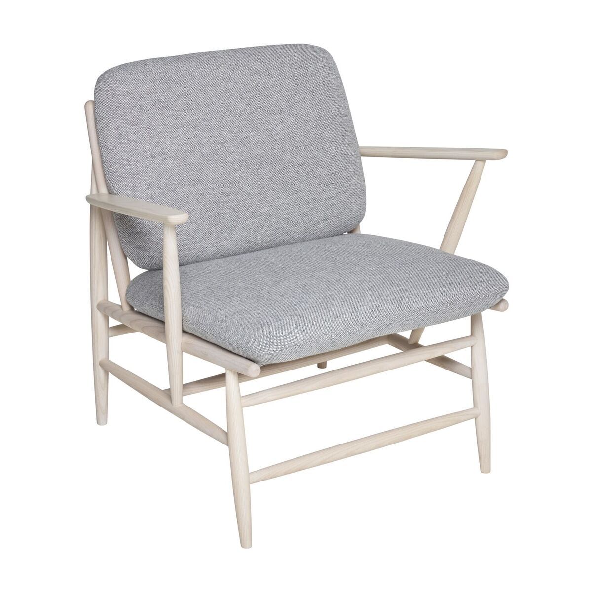 ercol Von Arm Chair in Ash with Grey Wool