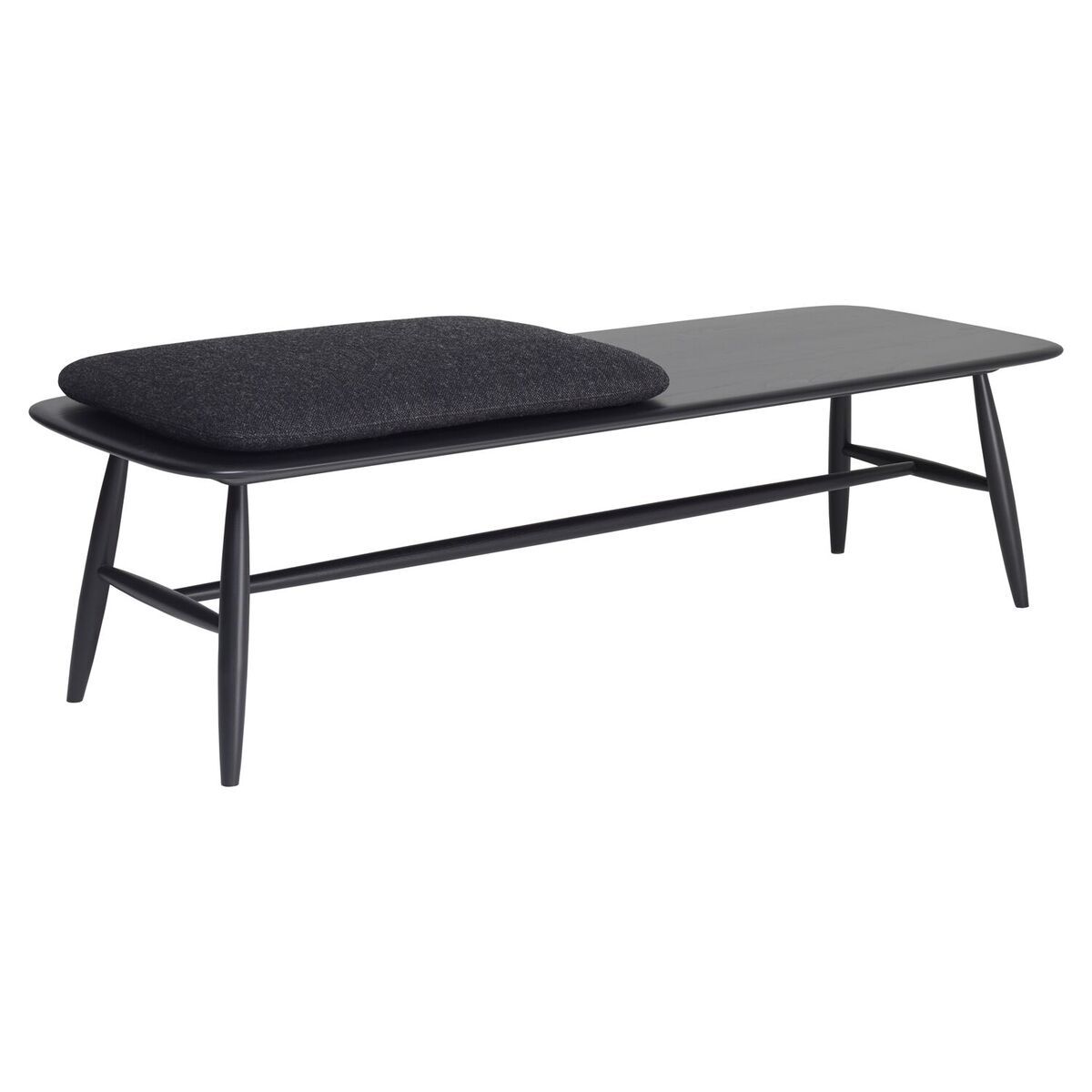 ercol Von Bench with Cushion All Black