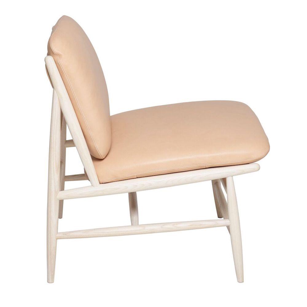 ercol Von Chair Ash with Pure Nude Leather Side
