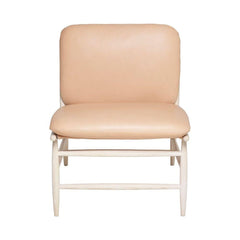 ercol Von Chair Ash with Pure Nude Leather Front