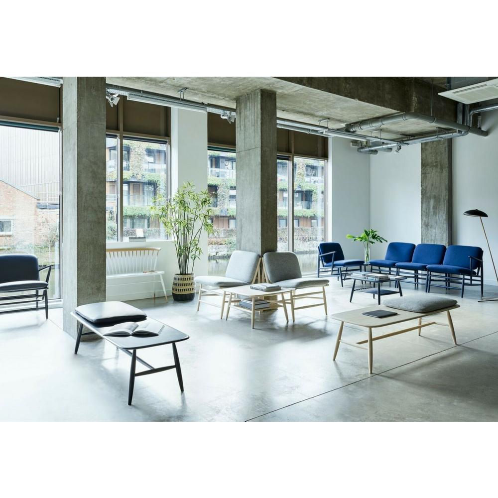 ercol Von benches with Von chairs in open plan workspace