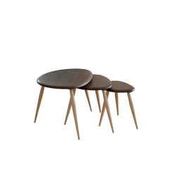 Ercol Nest of Tables Dead Matte Beech Walnut