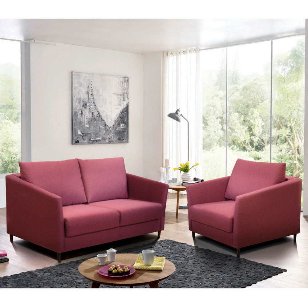 Erika Lounge Chair Sleeper with Loveseat Sleeper and Narvik Round Table by Luonto