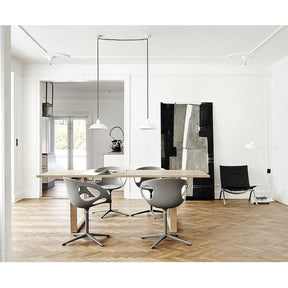 Essay Table in Room with Rin Chairs Fritz Hansen