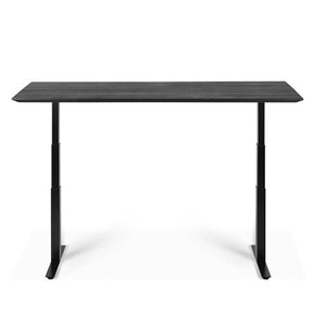 Ethnicraft Black Oak Bok Adjustable Desk with Black Base