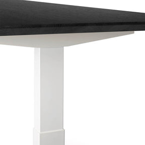 Ethnicraft Black Oak Bok Adjustable Desk with White Base Detail