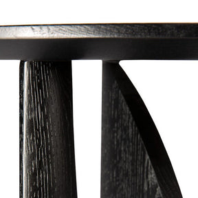 Ethnicraft Oak Geometric Side Table Black Detail
