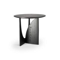 Ethnicraft Black Oak Geometric Side Table
