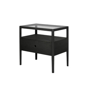 Ethnicraft Black Oak Spindle Bedside Table by Nathan Yong Angled